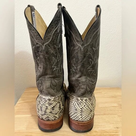 Men’s Anderson Bean Square Toe Eastern Cut Rattlesnake Boots 13EE - Picture 5 of 11